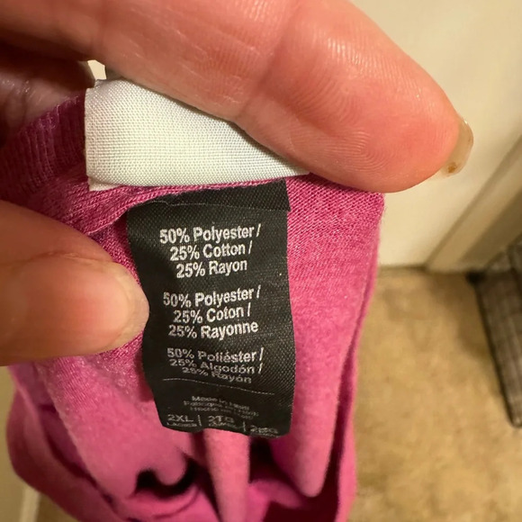 Fun Women’s Pink Short Sleeve T-Shirt Winosaurus Soft Size 2X Party Wine Night - Picture 7 of 7